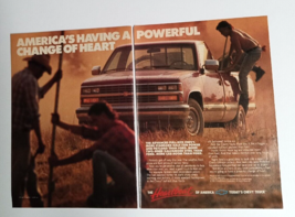 1988 Chevy GM Heartbeat of America Trucks Vtg Magazine Cut Print Ad (2 Pages) - £6.36 GBP