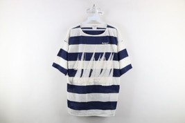Deadstock Vtg 70s Womens XL Oversized Knit Massachusetts Sailboat Beach T-Shirt - £46.35 GBP