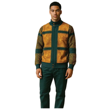 Men's Fancy European Sweater Jacket By Silversilk Fashionable 11012 Green image 4