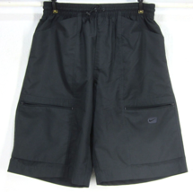 NIKE Black Deep Zip Cargo Hiking Shorts Men&#39;s Bottom size Medium W29 Drawstring - £27.53 GBP