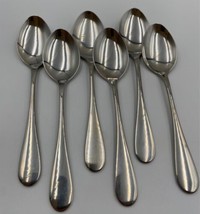 Oneida / Heirloom Stainless Steel disco OMNI Soup / Dessert Spoons Set of 6 - £94.26 GBP