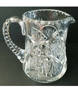 Star of David Glass Pitcher 7&quot; x 4.25&quot; or 6.5&quot; W/Handle Romantic EAPG USA - £14.92 GBP