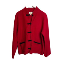 Tally Ho Vintage 80s Womens Red Worsted Wool Jacket Size Medium - £22.95 GBP
