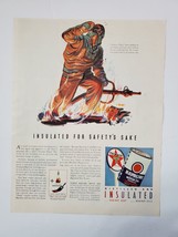 1939 Texaco Havoline Motor Oil Vintage Print Ad Insulated For Safety Sake - £12.19 GBP