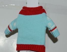 DMM Uncle Bobs XSweat Ugly Knitted Bottle Sweater Light Blue With Snowman image 3