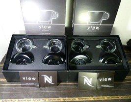 Nespresso 2 X 2 VIEW Cappuccino Cups &amp; 2 X 2 Saucers in Brand Box With S... - $325.00