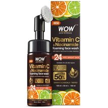 WOW Vitamin C Exfoliating Face Wash With Brush, Soft, Silicones Bristles 100ml, - $11.50