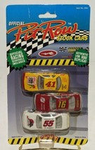 Funstuf Official Pit Row Stock Cars Nascar 1/64 Diecast 3 Pack 1992 NOS  - £6.01 GBP