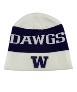 Washington Huskies Dawgs Knit Beanie Hat Adidas White Purple OS NWOT - $23.99