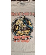 IRON MAIDEN - World Piece 1983 Tour Tan Distressed T-shirt ~Never Worn~ ... - $20.96