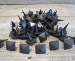 25 DECORATIVE NAILS CLAVOS HAND FORGED METAL TACKS 1&quot; BLACK MEDIEVAL CRAFTS - £31.96 GBP