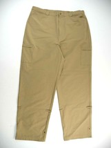 Orvis Golden Khaki Outdoor Hiking Pants Zip Cargo Pockets Womens Size 16 - £35.23 GBP