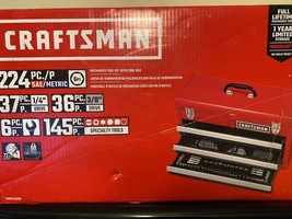 Craftsman CMMT45308 Triple Drawer Mechanic Tool Set - Red (224 pc) - £216.40 GBP