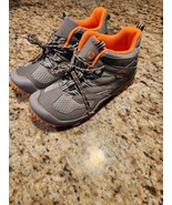 Merrell Chameleon 7 Waterproof Mid Hiking Boots Gray Orange Kids Boys Si... - £35.03 GBP