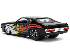 1971 Pontiac GTO Black w Flame Graphics Bigtime Muscle Series 1/24 Diecast Car J - $38.08