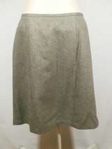J. Crew A-Line Skirt Wool Tweed Knit Gray Lined size 10 - £15.95 GBP