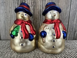 The Cook&#39;s Bazaar Snowman Salt &amp; Pepper Shakers 4&quot; - £15.03 GBP