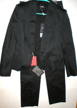 New NWT Womens 10 Designer CNC Costume National Black Suit 46 Italy Lape... - $1,126.62