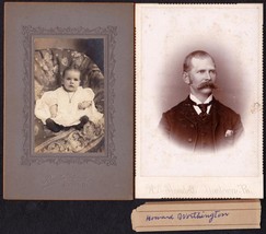 Howard Worthington &amp; Child (2) Cabinet Photos - Newton, Pennsylvania - £19.84 GBP