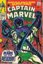 Captain Marvel Comic Book #5, Marvel Comics 1968 FINE-/FINE - $18.29