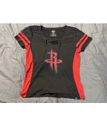 Houston Rockets Women’s Shirt Black Red Rhinestone Logo Lace Up ’47 Bran... - €11,97 EUR