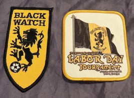 2 Vintage Patches Tampa FL Black Watch Soccer Club Tournament Souvenir L... - $32.25 CAD