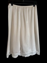 VTG Sliperfection White Silky Lace Trim Nylon Half Slip Large 30/32 Wais... - $15.91