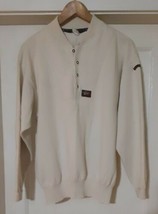 Paul &amp; Shark Yachting Men’s Cream/Beige Wool Jumper Sweater L Panelled Elbows JJ - £58.54 GBP