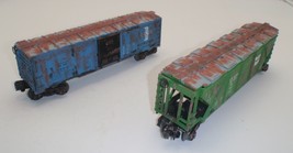 Lot Of 2 Lionel Weathered Train Cars - 6101 Hopper &amp; 9768 Boxcar - £15.70 GBP