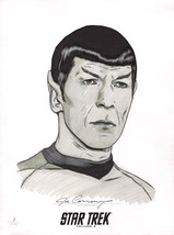 A Joe Corroney Signed Original Star Trek Art Sketch ~ Mr. Spock IDW Black Label  - $296.99