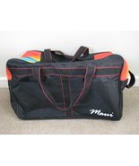 Vintage Maui Hawaii Duffle Bag Gym Travel Carry On Tote Black Rainbow Retro - £38.09 GBP