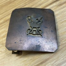 Vintage Unsigned Copper Tone Insignia Belt Buckle KG JD - £11.65 GBP