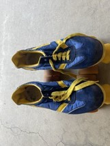 RARE Vintage Marco Polo Metal Roller Skates kids  Blue &amp; Yellow Shoe - £62.43 GBP