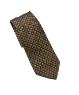 Christain Dior Cravates Silk Tan Orange Criss Cross Paris 3.5 X 58&quot; Neck... - $33.25