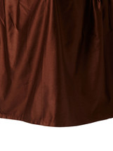 Sferra Monroe Brown King Bedskirt 3PC Solid Chocolate Gathered 100% Cotton NEW - £56.12 GBP