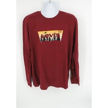 Levi&#39;s Men&#39;s Long Sleeve Burgundy Graphic Tee XXXL New With Tags - £18.79 GBP
