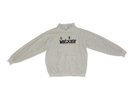 Vintage 90s Mickey Mouse America&#39;s Favorite Terry Cloth  sweatshirt Sz L... - $442.13 MXN