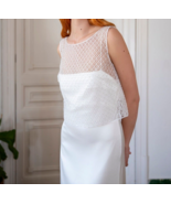handmade Wedding Beaded Bridal Blouse/Bridal Separates/Bridal pearl Bolero - $340.93
