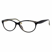 Womens Magnified Reading Glasses Rhinestones Oval Cateye Spring Hinge - £8.57 GBP+