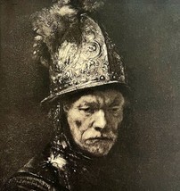 Rembrandt 1944 Man With a Golden Helmet Gravure Style Phaidon Print DWU10 - £79.92 GBP