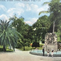 H. B. Plant Memorial Fountain Plant Park Postcard Vintage 1923 Tampa Flo... - £7.86 GBP