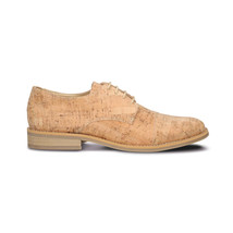 Vegan shoes derby on natural cork padded sole water resistant breathable lined - £124.99 GBP