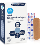 Sterile Fabric Adhesive Bandages [100 Count]- First Aid Bandages Coated ... - £6.68 GBP