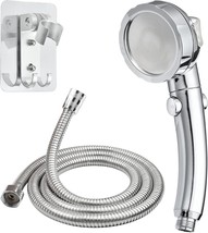 Hand Shower, Rv Shower Head Include 59 Inch Hose And Bracket, Removable, Silver - £25.98 GBP