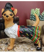 Caliente Senorita Chihuahua Dog With Traditional Chili Peppers Dress Fig... - $33.94 CAD