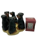 Vintage True Friends Rottweiler Dog Votive and Resin Candle Holder P613 ... - $22.45 CAD