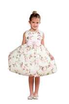 Posh Sweet Ivory Floral Embroidered Flower Girl Party Dress, Crayon Kids... - £50.23 GBP