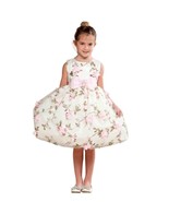 Posh Sweet Ivory Floral Embroidered Flower Girl Party Dress, Crayon Kids... - £50.35 GBP