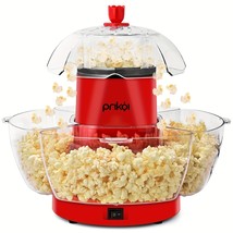 Practical Hot Air Popcorn Maker With 4 Bowls, Fast 5-Min Electric Popcorn - $55.65