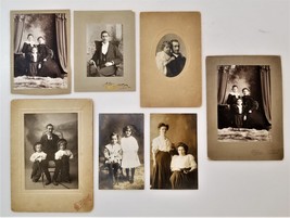 Lot Antique 7 Photos Cute Twin Kids Harris Hulley Family Ontario Canada Chicago - £97.34 GBP